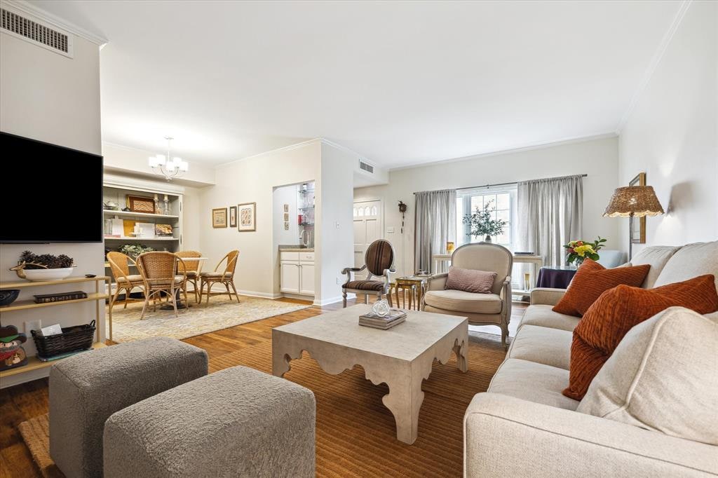 An open living room layout from a Langley Art & Home design project