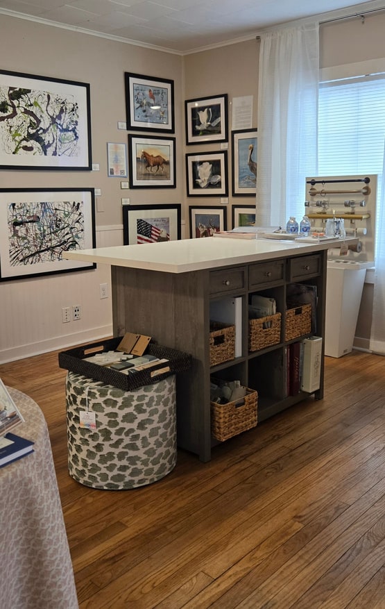 Inside the new design area, ready for fabric and drapery planning.
