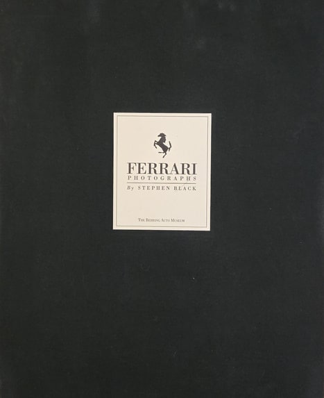 The Ferrari Series Photographs by Stephen Black, presented in a red and black linen box.